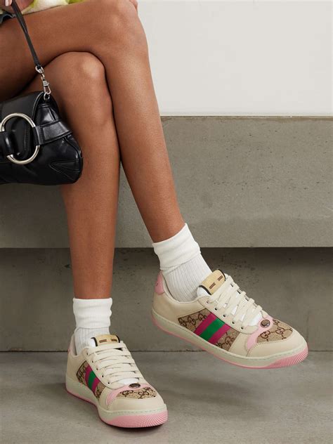 gucci screener jeweled sneakers|Gucci screener sneakers high top.